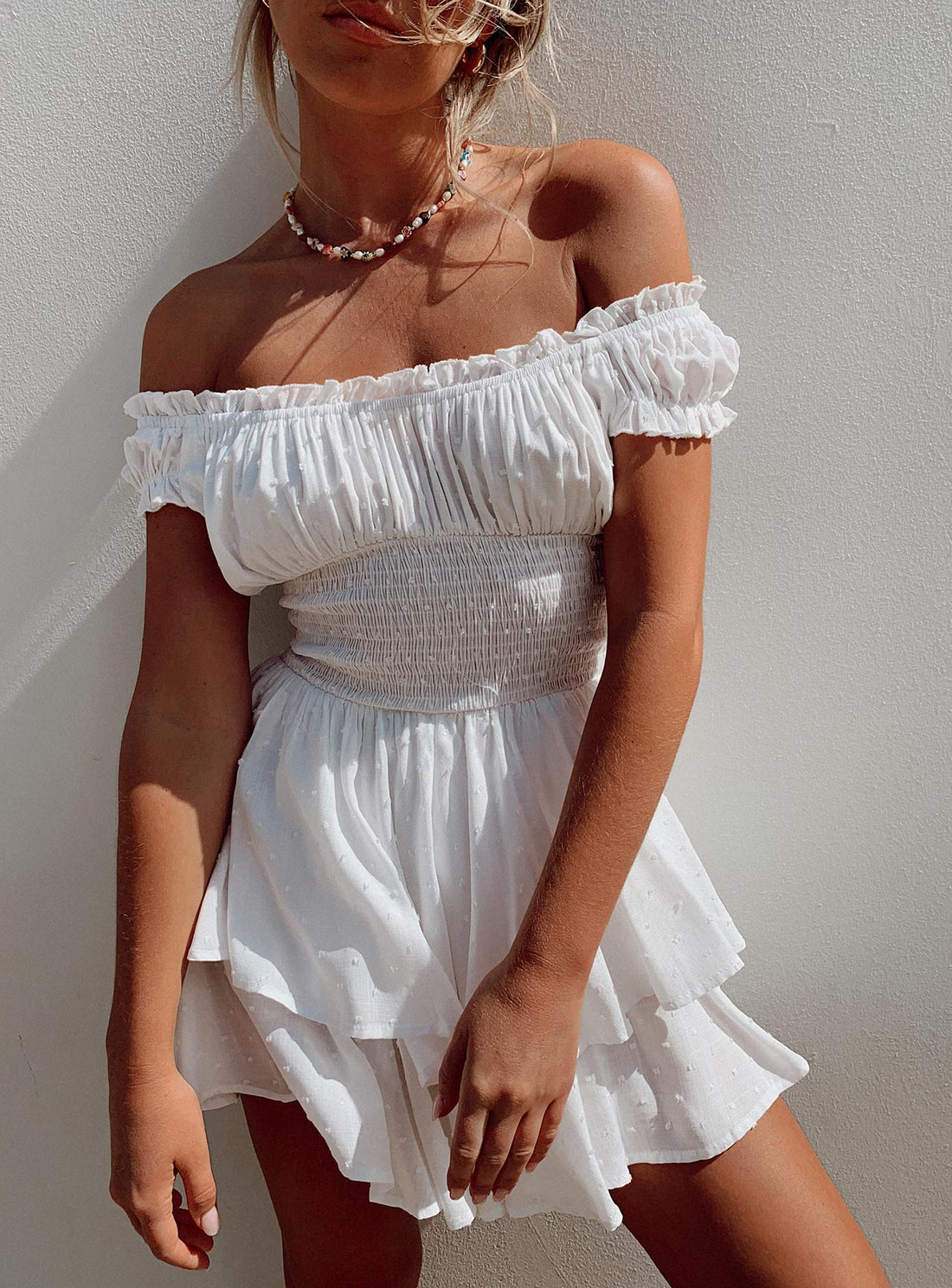 The Love Galore Romper White Lower Impact