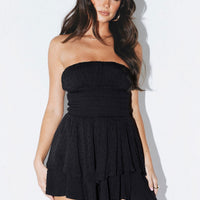 The Love Galore Strapless Romper Black