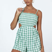 Danton Romper Green Gingham