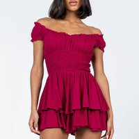 The Love Galore Romper Burgundy