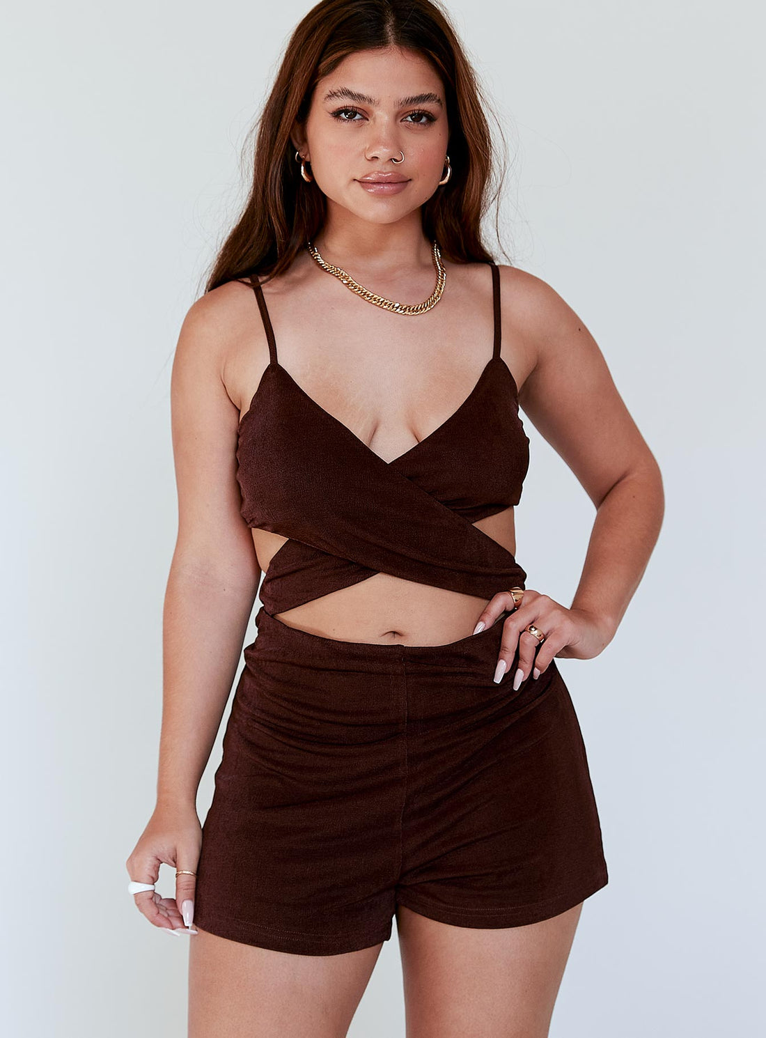 Hawthorne Romper Brown