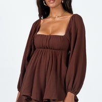 Beck Romper Brown