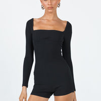 Jolie Romper Black