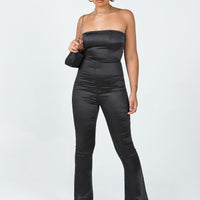 Leah Strapless Jumpsuit Black