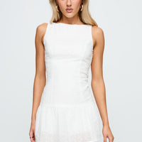 Veyla Frill Playsuit White