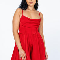 Hannah Romper Red
