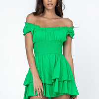 The Love Galore Romper Bright Green