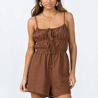 Medora Romper Brown