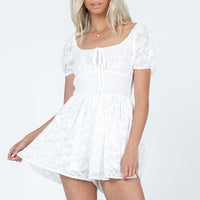 Audie Romper White
