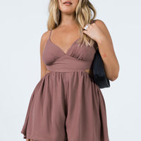 Avari Romper Brown