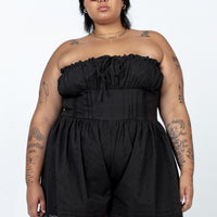 VIP Strapless Romper Black Curve