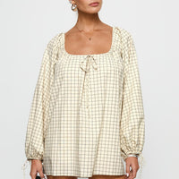 Preacher Playsuit White Check
