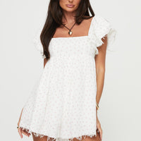 Greeves Romper White / Cherry