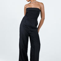 Josia Strapless Jumpsuit Black