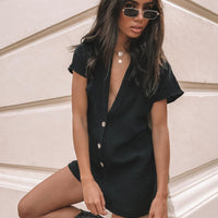 Vixen Romper Black Petite