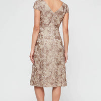Plus Audrey Rosette Lace Short Dress