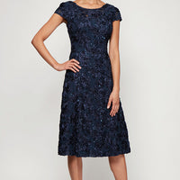 Petite Audrey Rosette Lace Short Dress