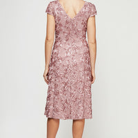 Audrey Rosette Lace Short Dress