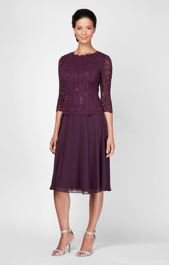 Petite Bella Sequin Lace Dress