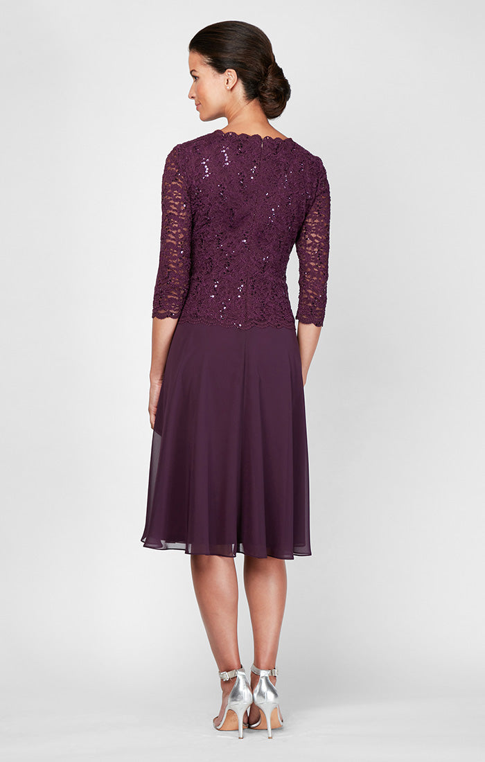 Petite Bella Sequin Lace Dress
