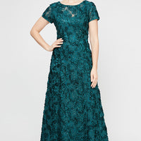 Evelyn Rosette Lace Long Gown