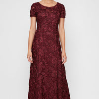 Evelyn Rosette Lace Long Gown