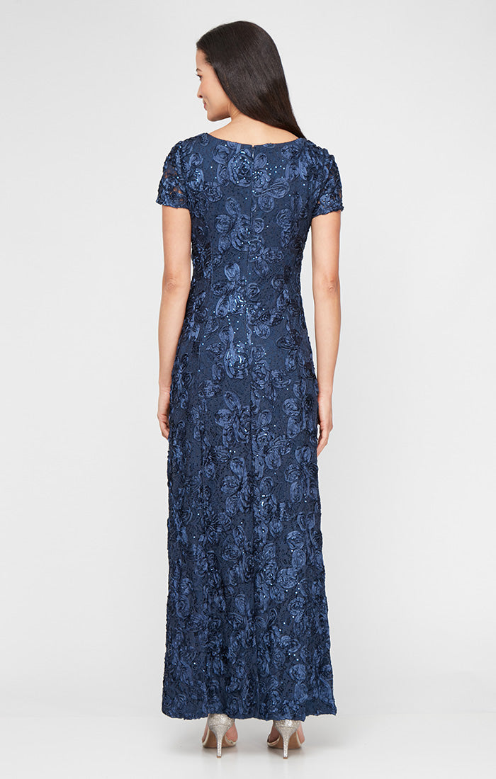 Evelyn Rosette Lace Long Gown