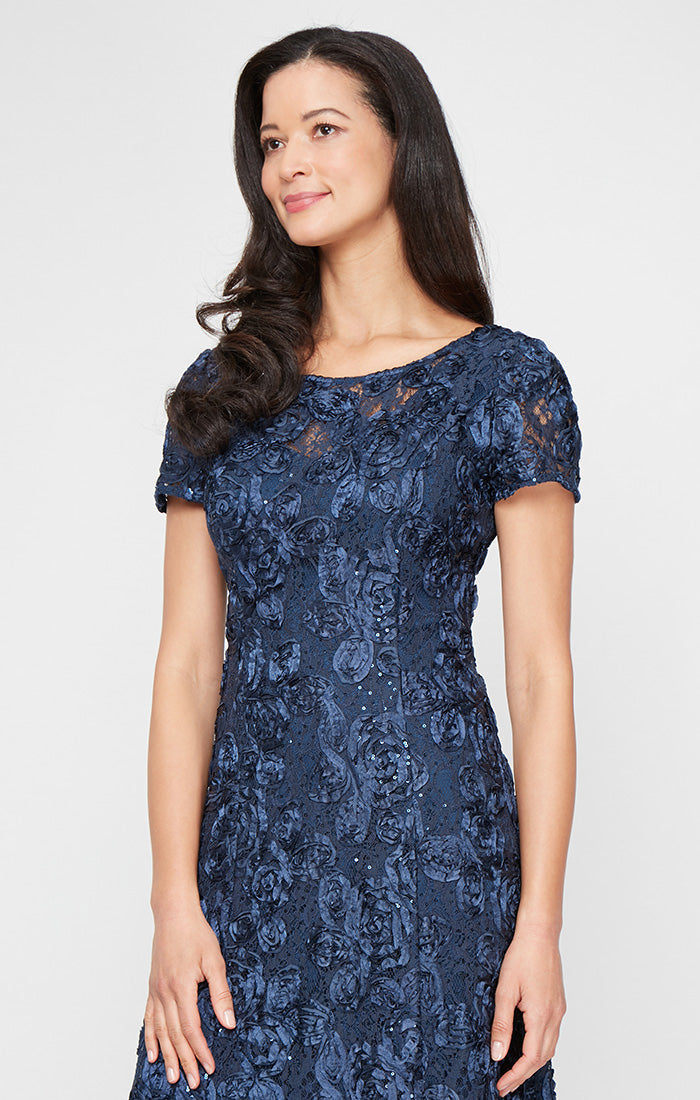 Evelyn Rosette Lace Long Gown