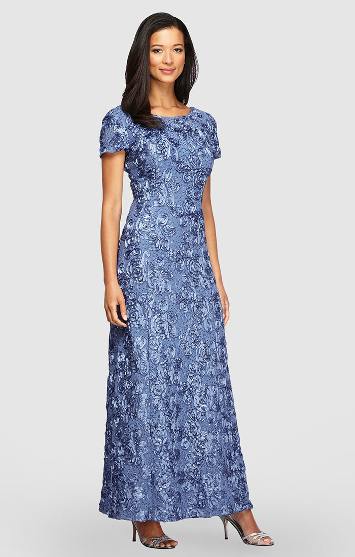Evelyn Rosette Lace Long Gown