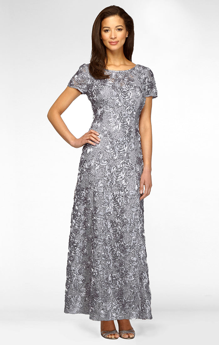Evelyn Rosette Lace Long Gown