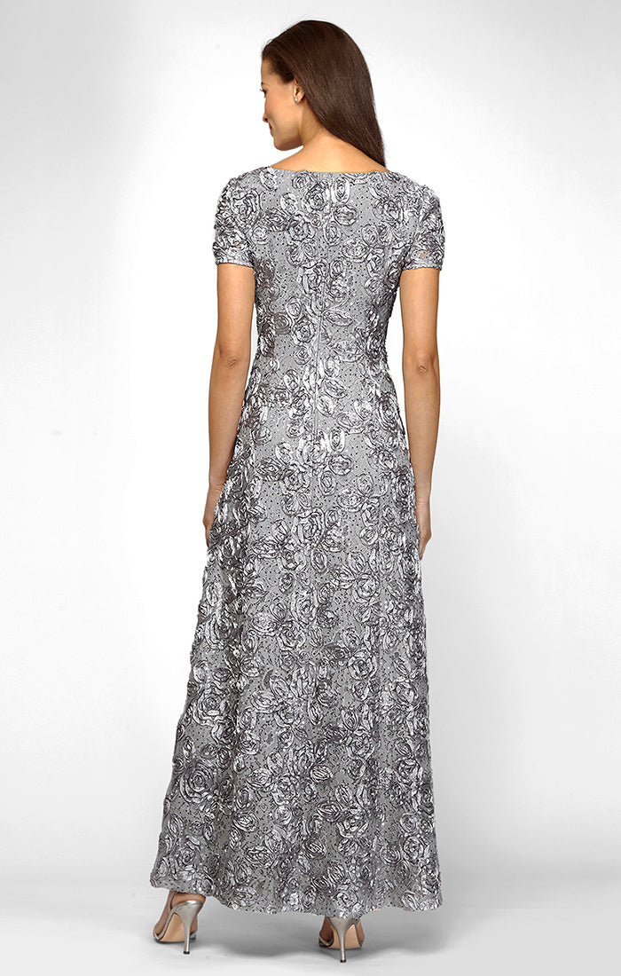 Evelyn Rosette Lace Long Gown