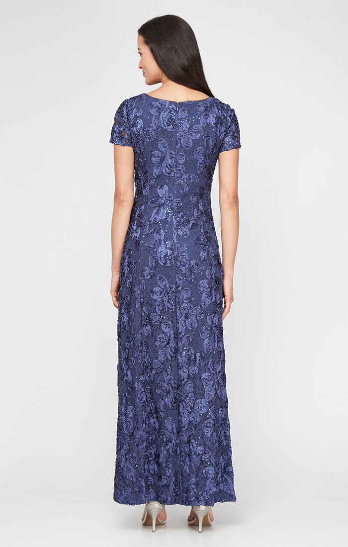 Evelyn Rosette Lace Long Gown