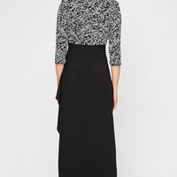 Petite Long Empire Waist Bolero Jacket Dress with Side Ruched Skirt