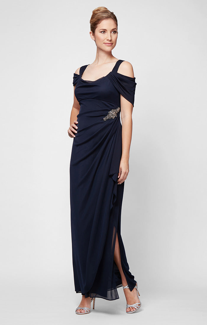 Petite Camille Cowl Neck Gown