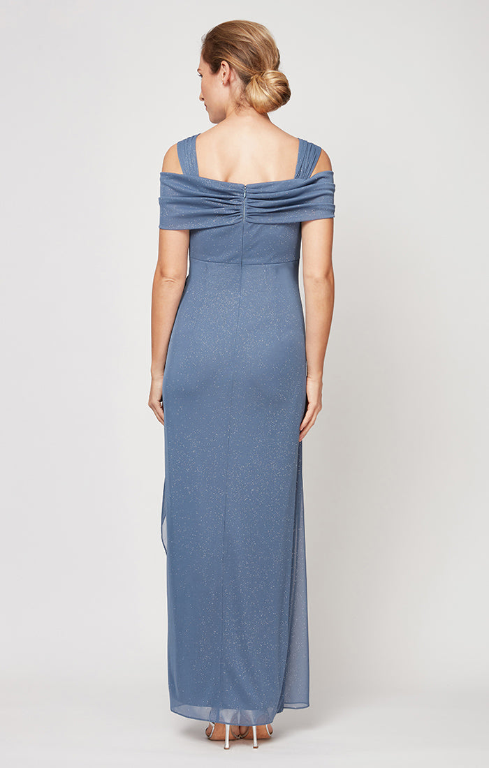 Petite Hannah Glitter Mesh Gown
