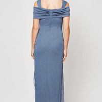 Petite Hannah Glitter Mesh Gown
