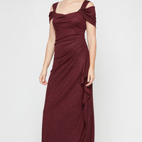 Petite Hannah Glitter Mesh Gown