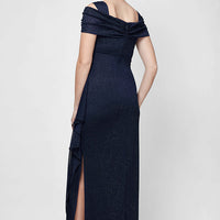 Petite Hannah Glitter Mesh Gown