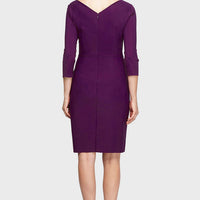 Diana Cascade Ruffle Sheath Contour Dress