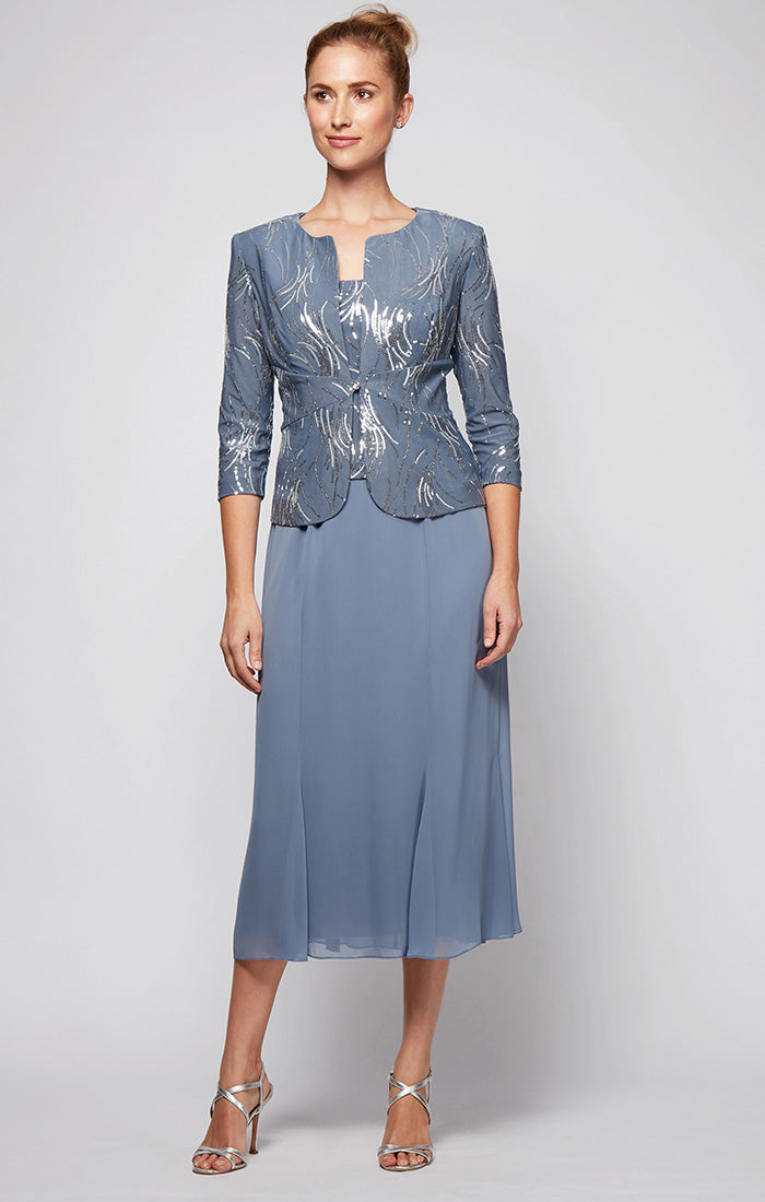 Petite Angela Firework Sequin Jacket Dress