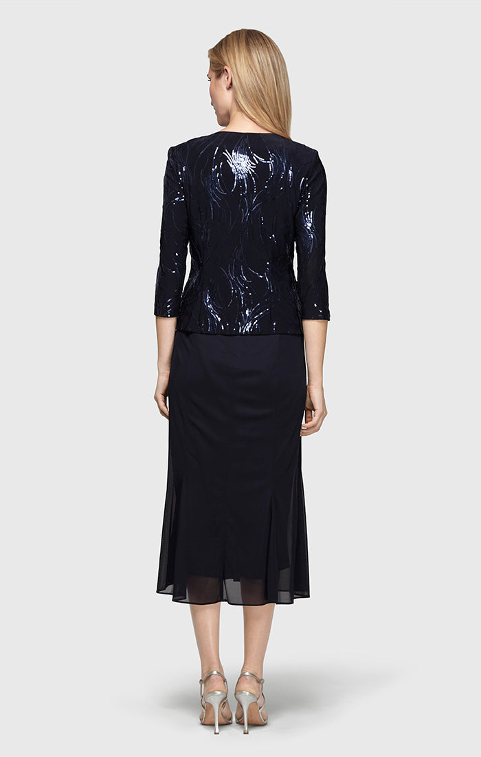 Petite Annabelle Godet Detail Firework Sequin Jacket Dress