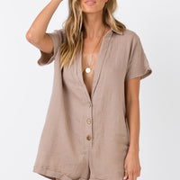 Vixen Romper Taupe