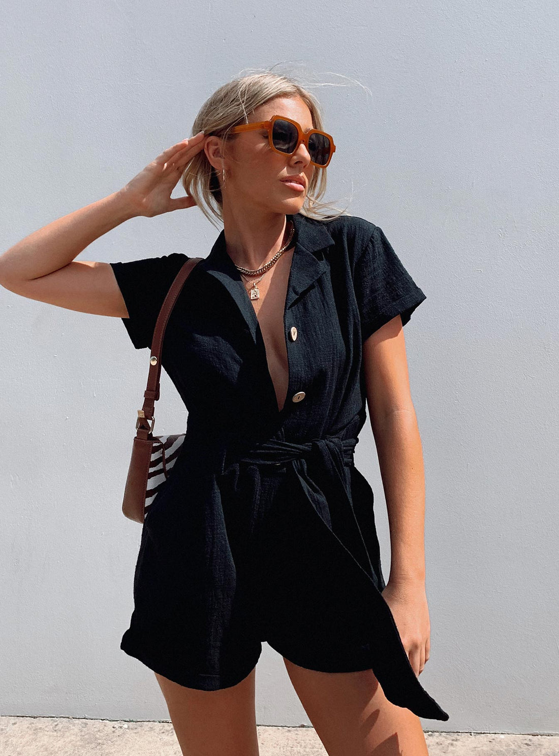Ashens Romper Black