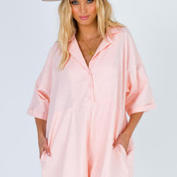 Sinclair Romper Pink