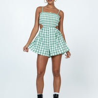 Danton Romper Green Gingham