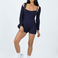 Noelene Bolero Knit Romper Navy