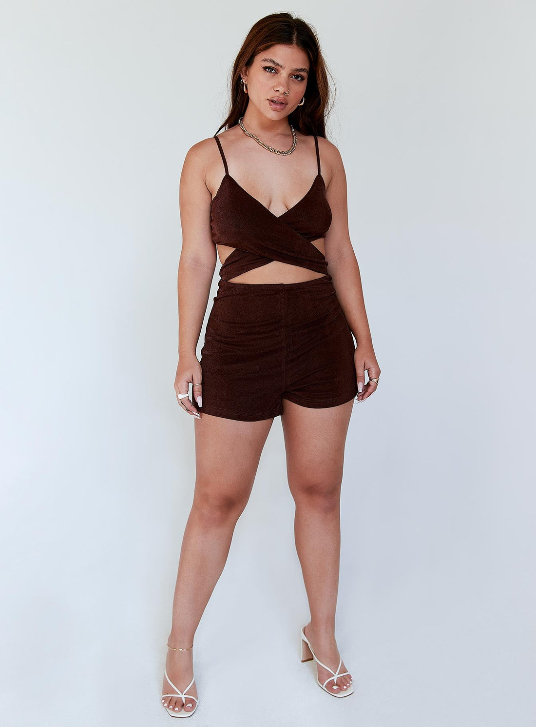 Hawthorne Romper Brown