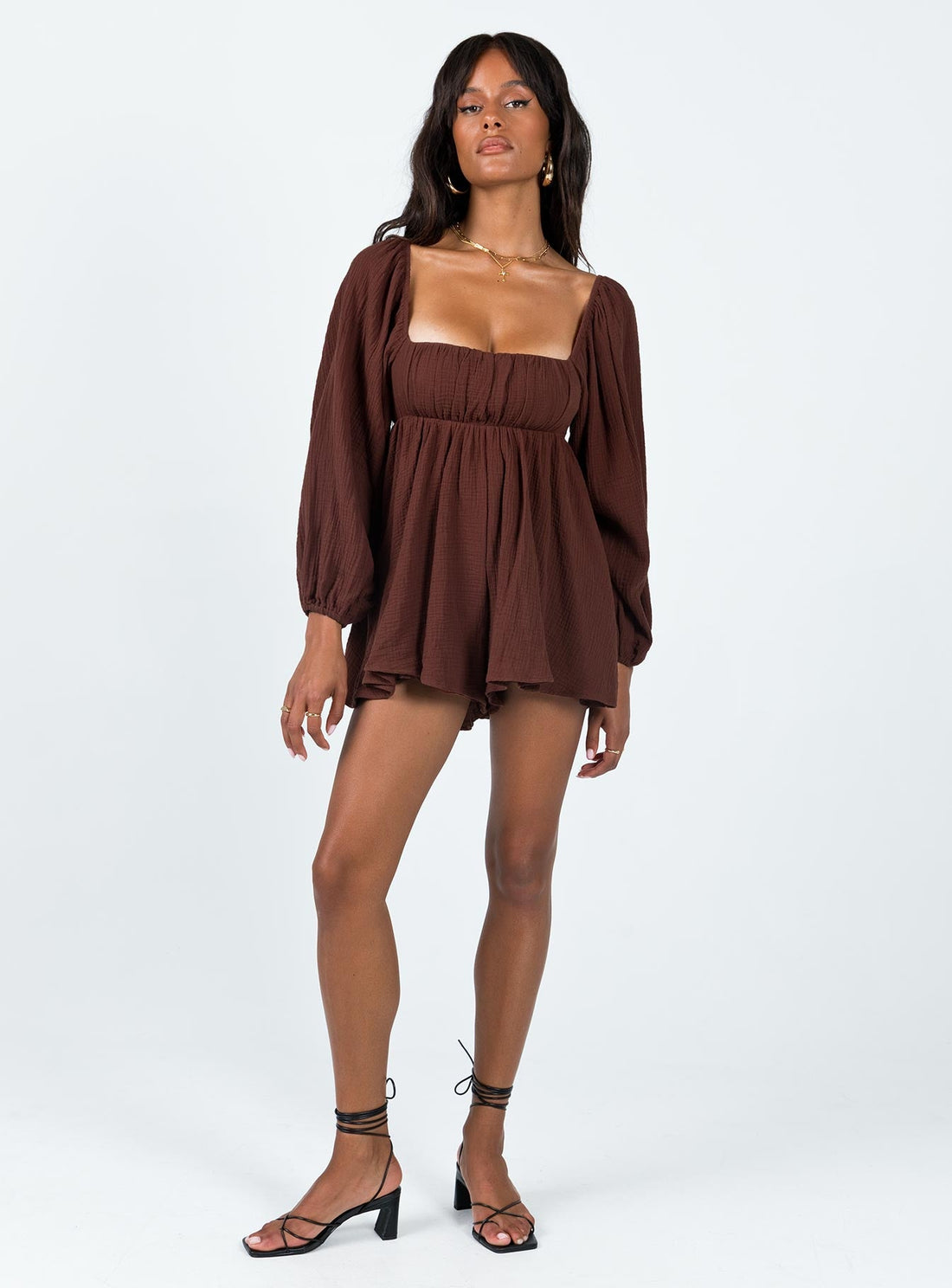 Beck Romper Brown