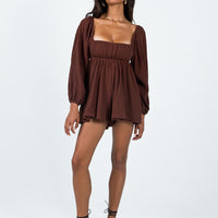 Beck Romper Brown