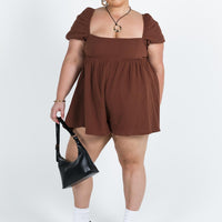 Lorna Romper Brown Curve